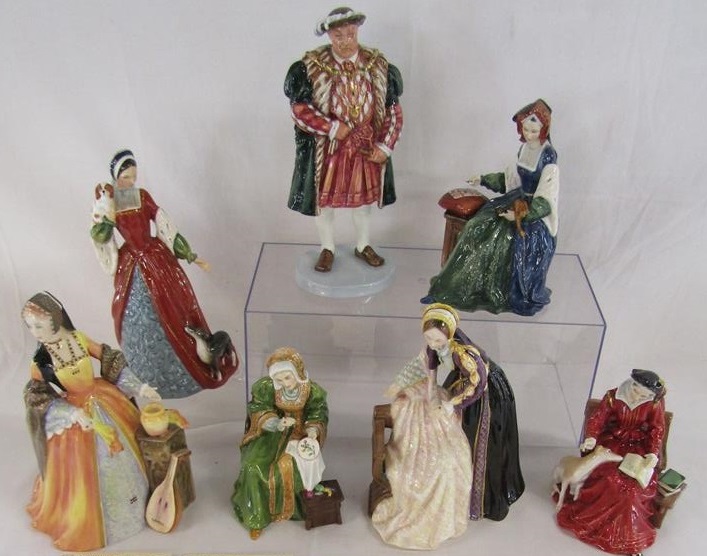 Royal Doulton Henry VIII and his wives figurines with certificates - Henry VIII 152/9500, - Image 2 of 17