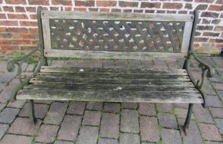 Heavy cast iron and wood garden bench