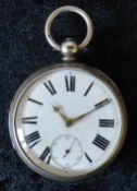 William Woolson of Gainsborough silver pocket watch Chester 1892