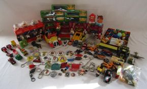 Vintage collectors toys includes Tetley Tea Folk, McDonalds toys, Brooke Bond Bump and Go Cars