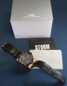 Storm Special Edition Hydron wristwatch on leather strap with box, paperwork & receipt