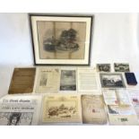 Local history collection, including lithographic print "Representing the N.E view of The Old