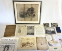 Local history collection, including lithographic print "Representing the N.E view of The Old