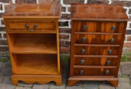 Regency style bookcase  & a chest of drawers