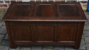 Reproduction 17th century oak coffer by Johnson & Appleyard  53cm x 49cm x 103cm