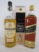 Boxed Johnnie Walker Black Label Extra special Whisky (still sealed) and Knockando 1982 pure