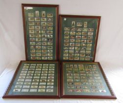 4 double sided framed collectors cards - Horniman's Tea Dogs, W.D.& H.O Wills Dogs, Gallaher Ltd