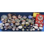 Selection of Oriental tea ware, cased set of Chinese ginger jars etc.