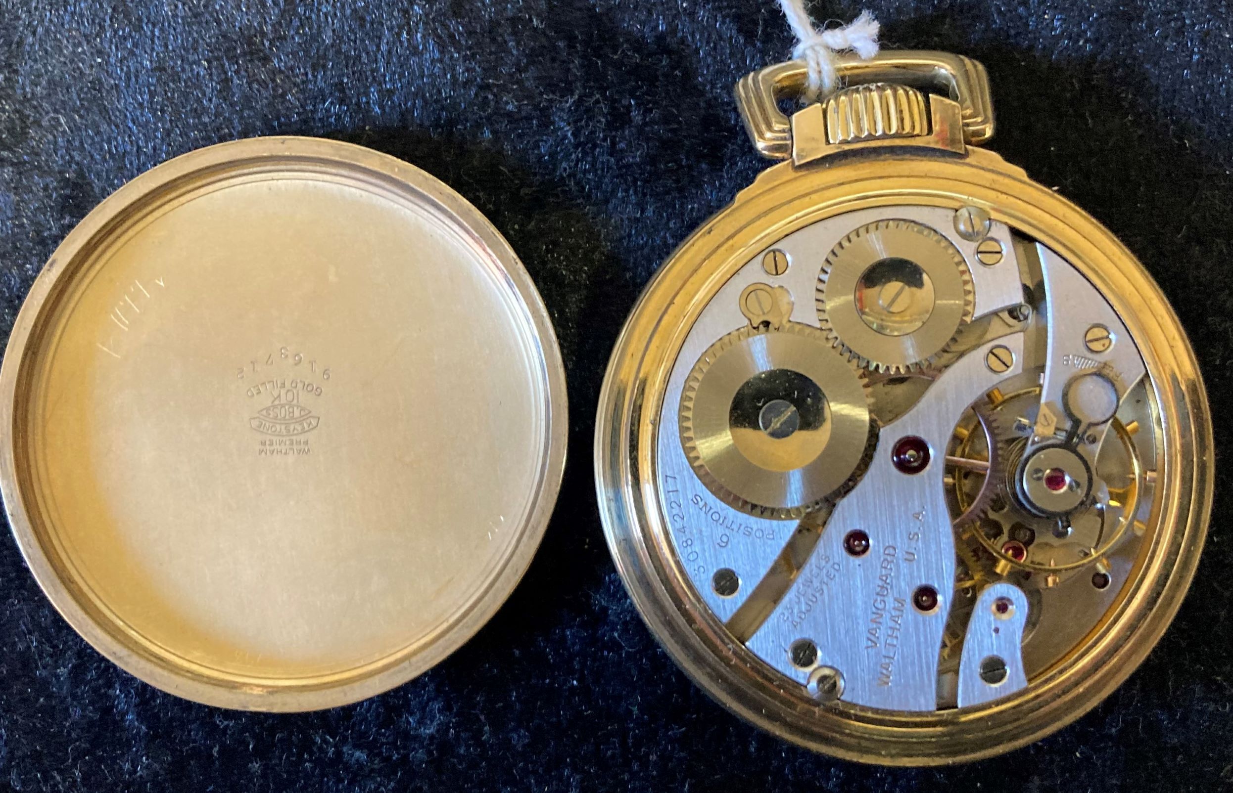 Waltham 'Premier' 23 jewel gold plated pocket watch - Image 3 of 3