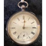J G Graves American Watch Co. Waltham large silver case pocket watch Birmingham 1899