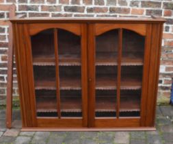 Victorian mahogany display bookcase, W141cm x H114cm x D37cm