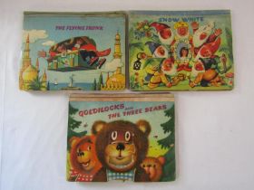3 pop up books - Bancroft & Co printed in Czechoslovakia - Snow White, The Three Little Pigs &