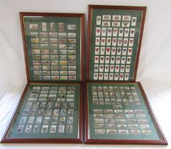 4 double sided framed collectors card collections - Wills's Cigarettes Gems of Belgium Architecture,