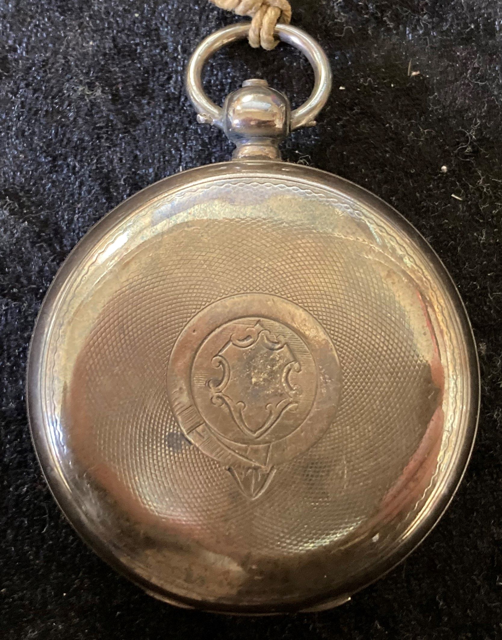 A W W Waltham silver case pocket watch with key - Image 2 of 4