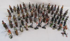 Collection of Del Prado military figure mounted horses and 4 Britains figures with flags