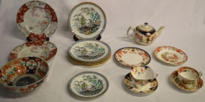 Ceramics including some Oriental ware plates