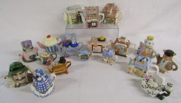 18 smaller teapots includes Leonardo fisherman and butchers, toybox, cupcake etc