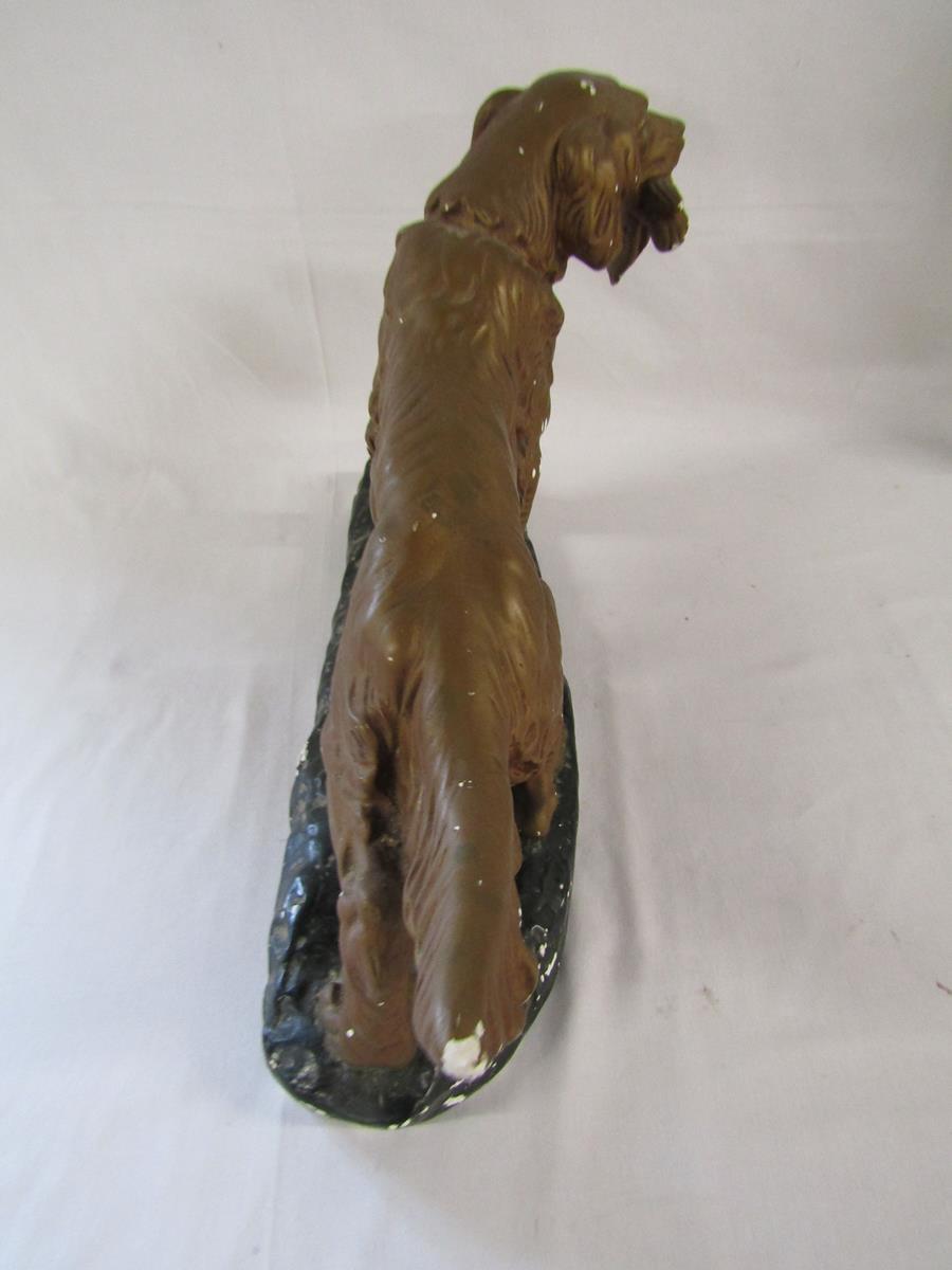 Madem plaster model of gun dog with game - approx. 49cm x 15cm x 32cm - Image 5 of 5