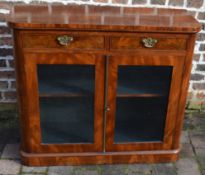 Victorian mahogany display cabinet base, W105 x D40 x H90