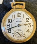 Waltham 'Premier' 23 jewel gold plated pocket watch