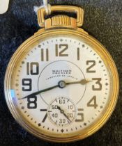 Waltham 'Premier' 23 jewel gold plated pocket watch