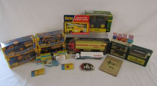 Collection of toys includes Dinky airport fire and rescue tender 263, JCB construction series, 2