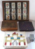 Child's games including, 53 wooden building bricks, Richter's Anchor blocks (sign of previous/