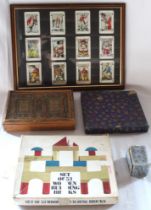 Child's games including, 53 wooden building bricks, Richter's Anchor blocks (sign of previous/