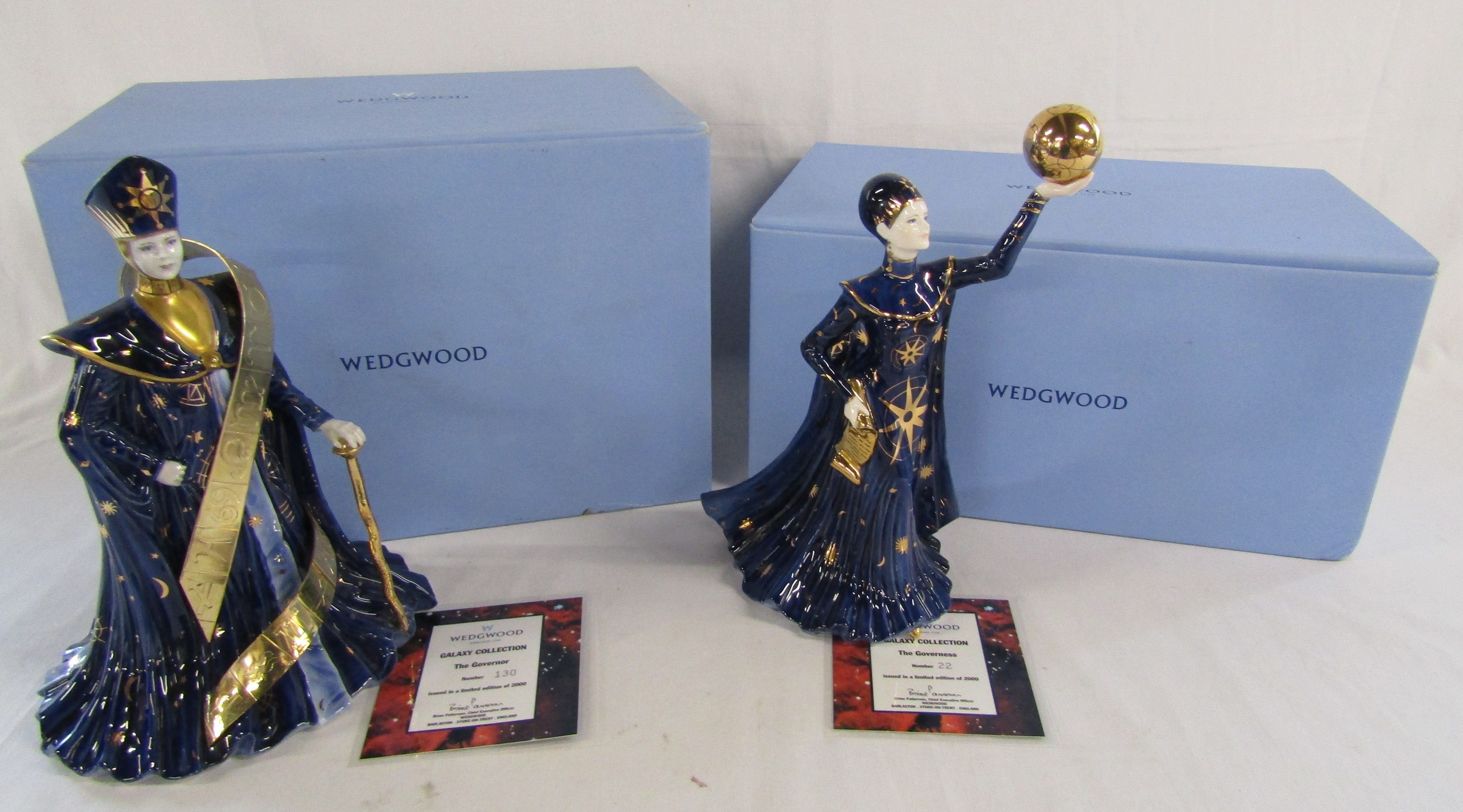 Wedgwood Galaxy Collection 'The Governor' limited edition 130/2000 (staff has been damaged near to