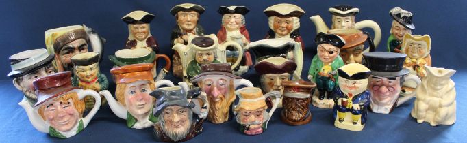 Quantity of Toby & character jugs including Royal Doulton