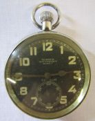 1916 RFC 30 hour non-luminous Mark.V  C.C. 3642 cockpit pocket watch short stem with broad arrow