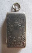 Victorian silver pendant with hinged lid (possibly formerly a vinaigrette) by Alfred Taylor London
