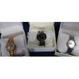 3 x quartz ladies wristwatches: Accurist, Pulsar &  Michel Herbelin "Newport"