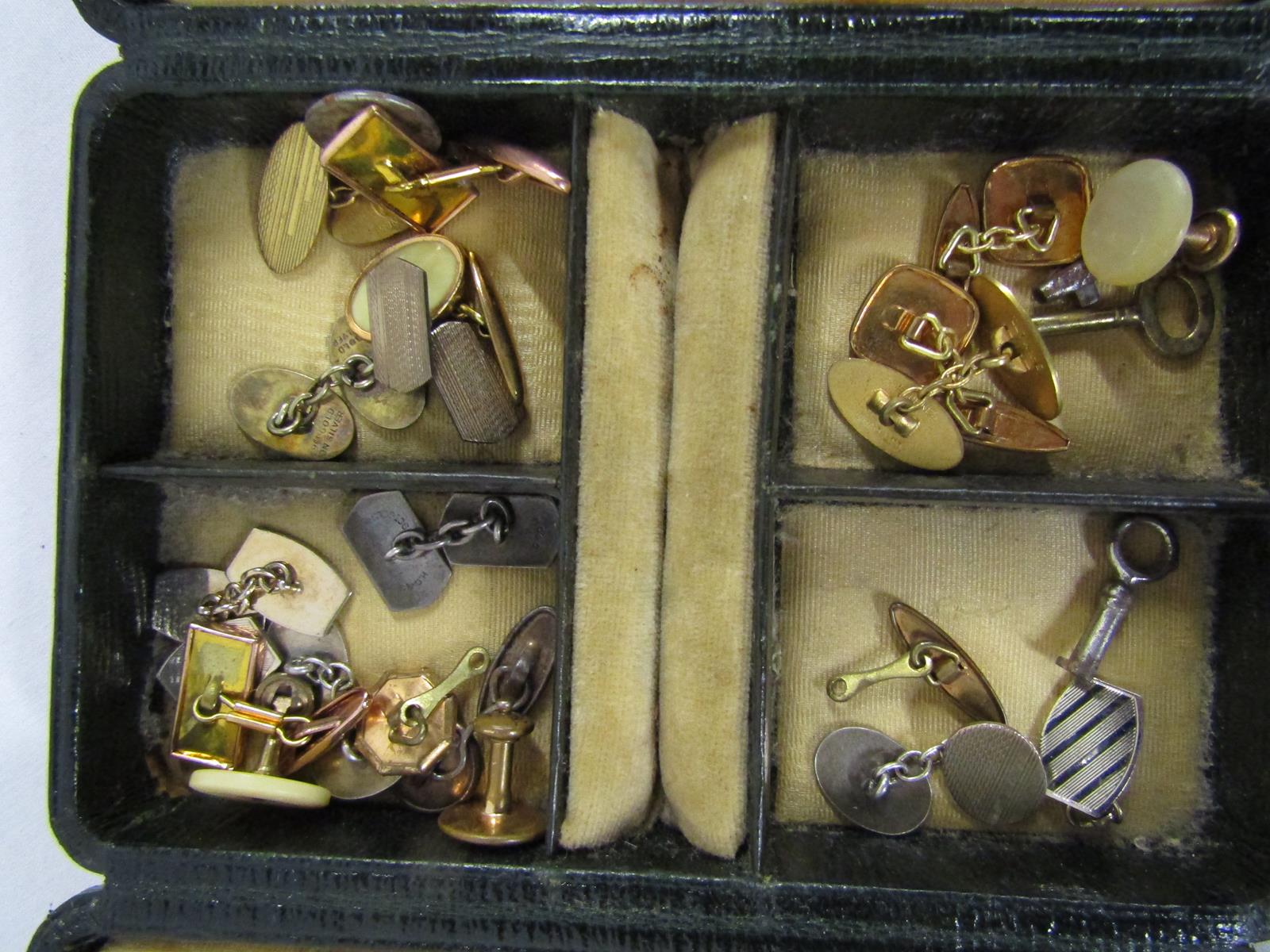 Collection of mixed cufflinks and tie pins includes rolled gold, gold on silver etc also 5 Gents - Image 9 of 9