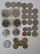 Collection of coins includes £2 Dove of peace, Churchill, Anno Domini, 1977 silver jubilee coins