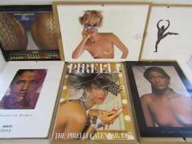 Pirelli nude art calendars 1984, 1985, 1986, 1987, 1988 and 1994 - Kate Moss, Cindy Crawford, Manolo