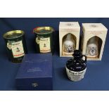 4 commemorative Bell's Scotch Whisky decanters (Christmas 1988 / 1989, 60th Birthday Queen Elizabeth