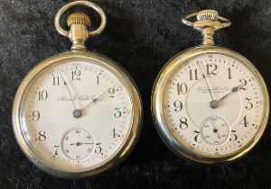 2 American screw case pocket watches: Hampden Watch Co. & Illinois Watch Co.