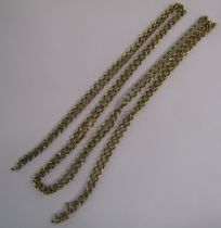 LOT WITHDRAWN - NOT GOLD 9ct gold guard chain - broken link - total weight 16.21g