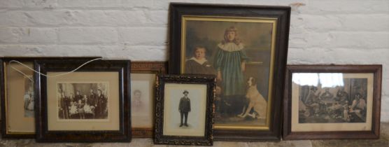 Collection of old framed photographs