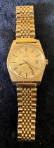 Gents Omega Genève gold plated wristwatch