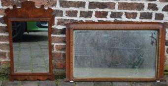 Chippendale style wall mirror & a small Victorian overmantel mirror