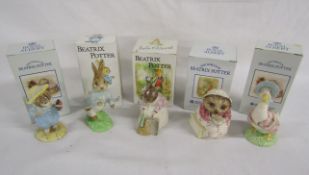 Beswick and Royal Albert Beatrix Potter figures - Tom Kitten, Peter Rabbit, Hunca Munca, Miss