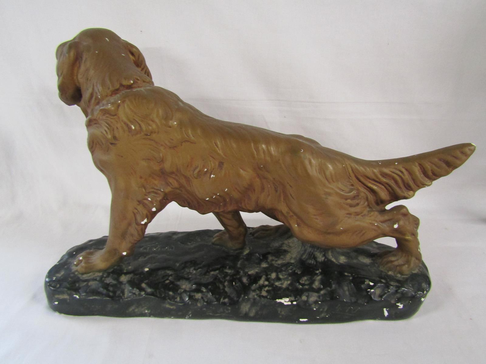 Madem plaster model of gun dog with game - approx. 49cm x 15cm x 32cm - Image 4 of 5