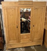 French armoire pine wardrobe W 162ccm D 61cm Ht 201cm