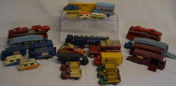 Quantity of Dinky Toys diecast toys, including two horse boxes, Heinz beans van, 'Ever Ready