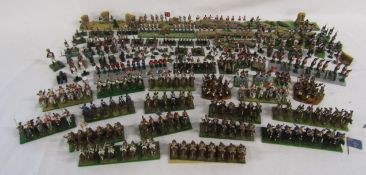Collection of miniature military figures - some set in scenes