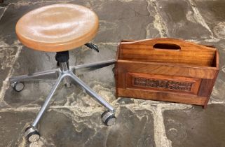 Magazine rack & a revolving stool