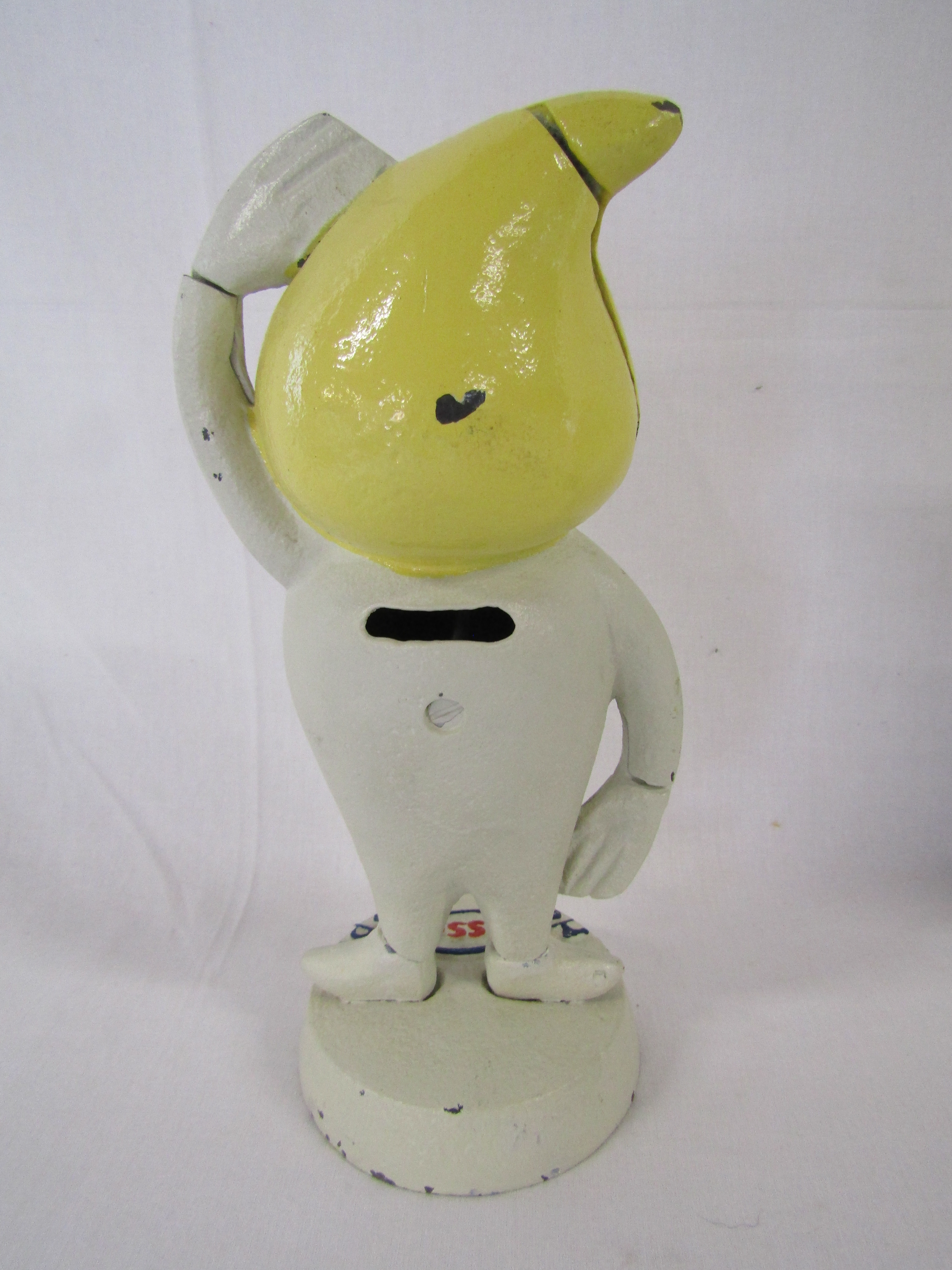 Cast iron money box - Esso Herr Tropf oil drip figure marked M:Busch to base and Michelin tyres - Image 3 of 7