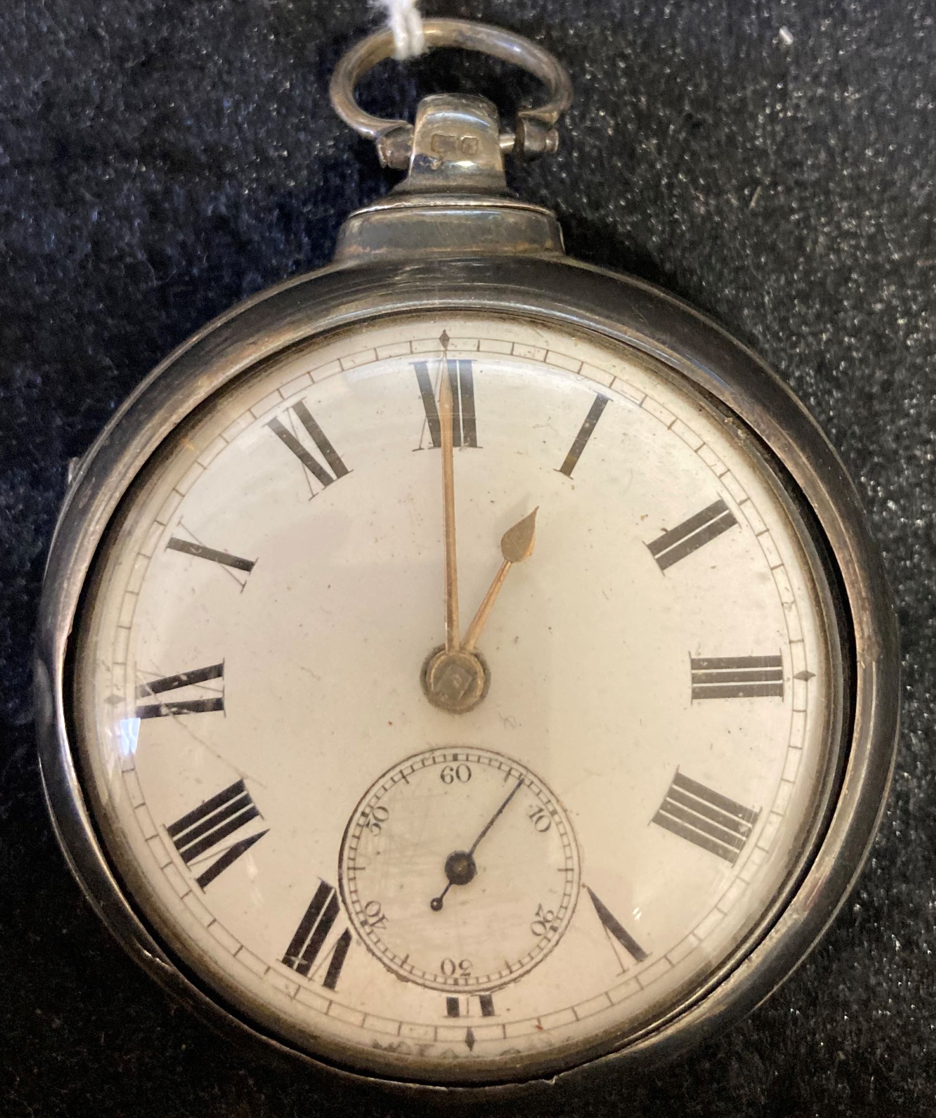 Silver pair case pocket watch by William Bartle of Market Rasen (not working) Birmingham 1881